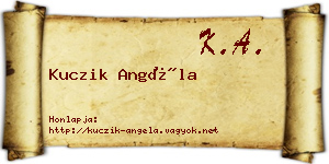Kuczik Angéla névjegykártya